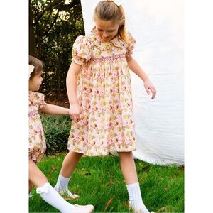 SMOCKINGBIRD | NWT Bramble Berry Smocked Dress in Pink Floral, Size 6 (Girl)
